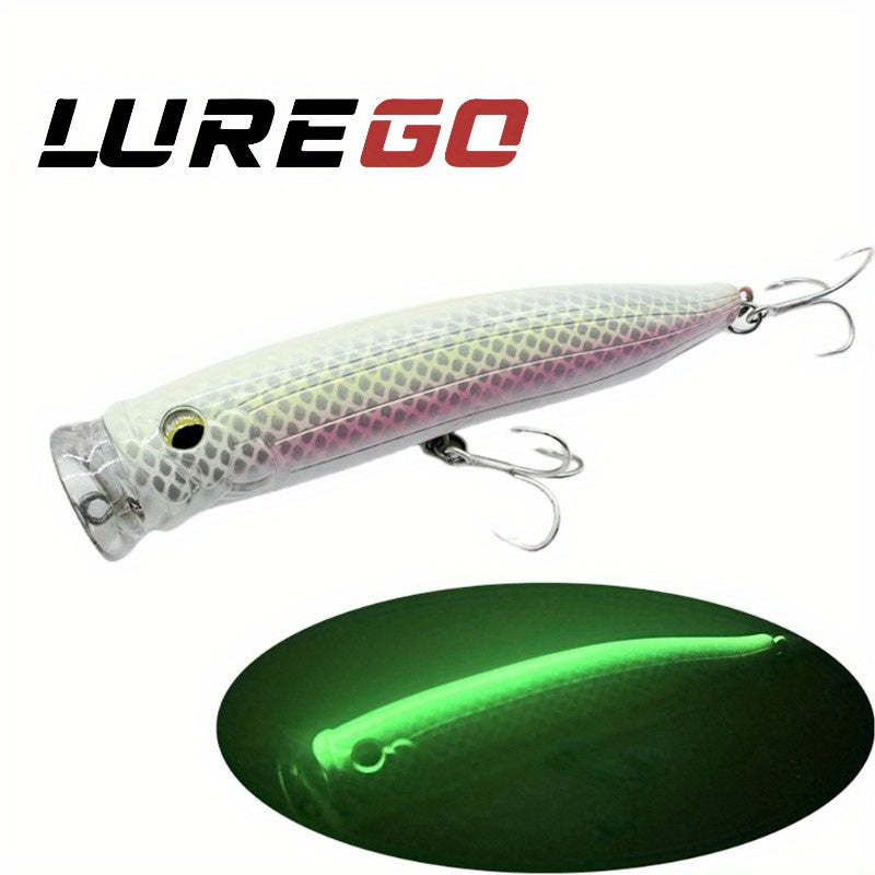 28g ABS Fishing Popper Lure with Wire-Integrated Reinforced Body, Surface Splash Bait for Long-Casting Floating Seabass Lure