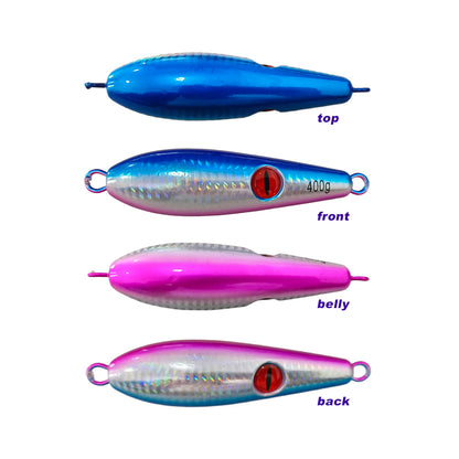 300‑600g Deep Sea Heavy Metal Jig Lure, Glow Spot Jig Bait for Offshore Sea Fishing Grouper Tuna