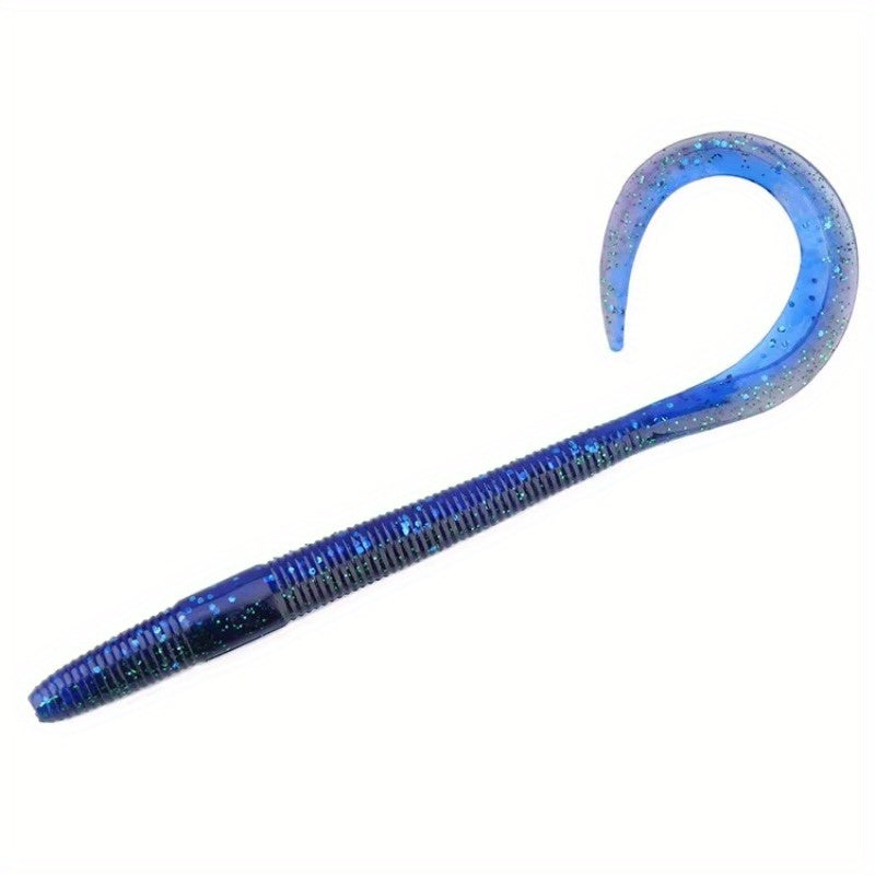 8PCS /9PCS  Dual-Color Lure 5.31inch/6.5inch Curled Tail Soft Bait Full-Swimming Lure for Bass and Perch