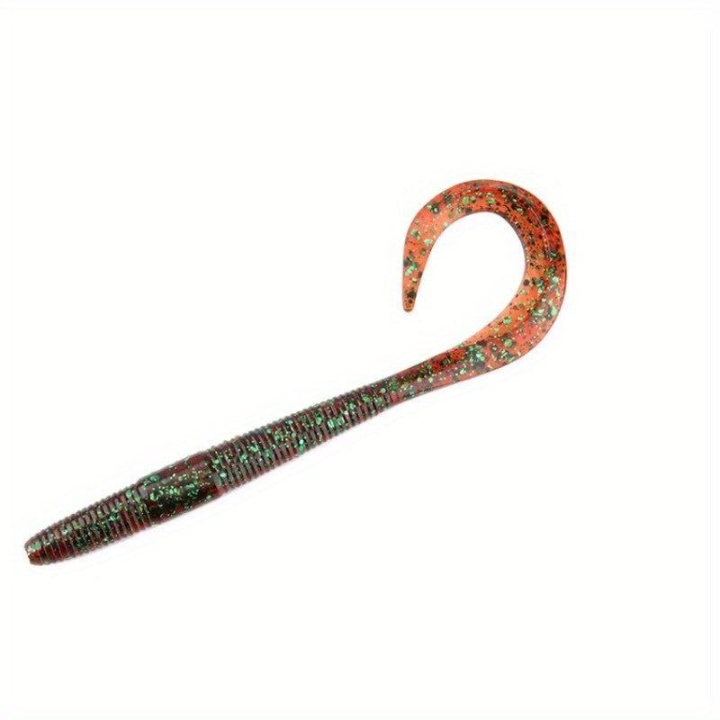 8PCS /9PCS  Dual-Color Lure 5.31inch/6.5inch Curled Tail Soft Bait Full-Swimming Lure for Bass and Perch