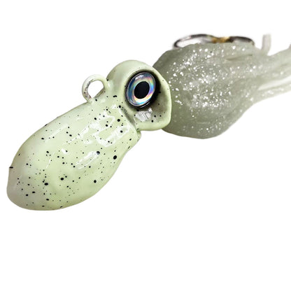 100g-450g Triple Size TPE Jig Bait - Deep Sea Giant Squid Lure with 2Treble Hooks, Realistic Fish Scale Detailing