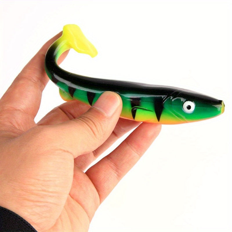 Giant 7.48inch/6.5inch T-Tail Curled Tail Grub Soft Fishing Lure - Saltwater Freshwater Bass Grouper Bait