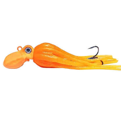 100g-450g Triple Size TPE Jig Bait - Deep Sea Giant Squid Lure with 2Treble Hooks, Realistic Fish Scale Detailing