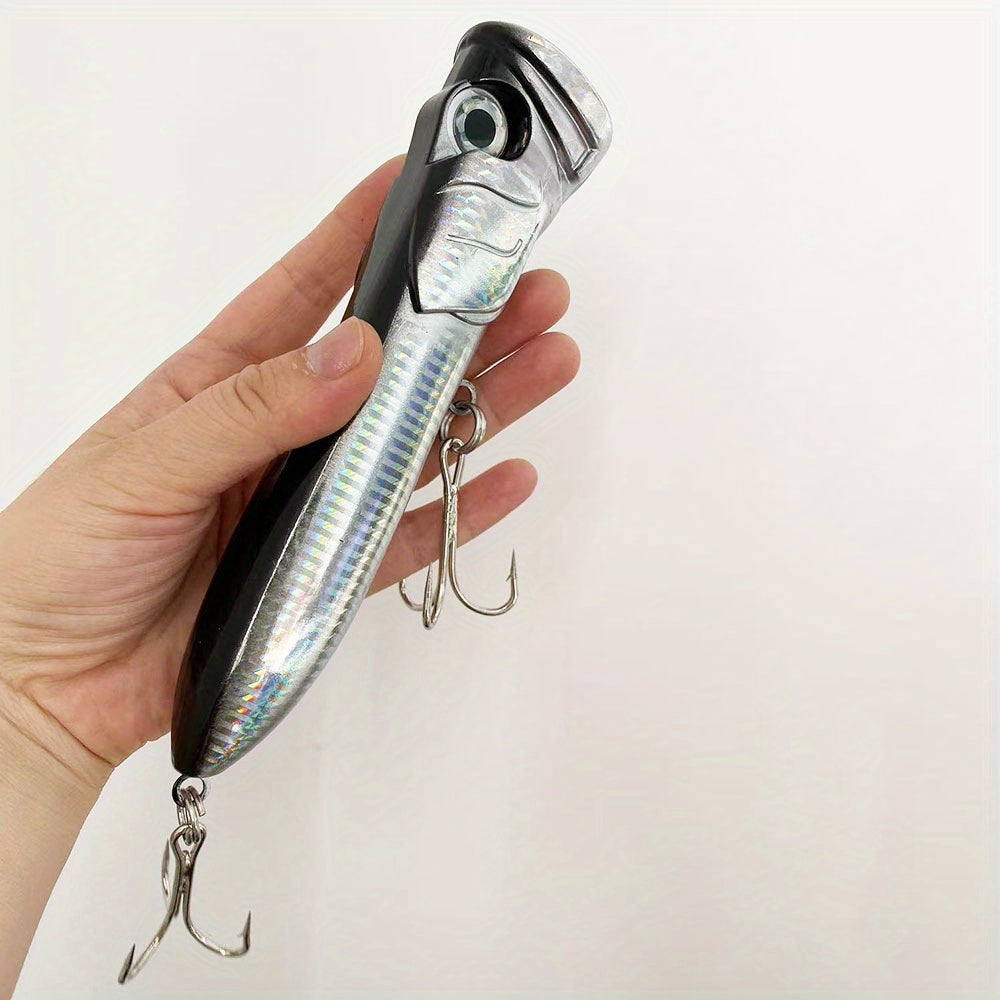 18.5cm Giant Popper Lure - 106g Triple-Color Splash Bait - Topwater Fishing Lure