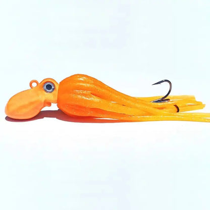 100g-450g Triple Size TPE Jig Bait - Deep Sea Giant Squid Lure with 2Treble Hooks, Realistic Fish Scale Detailing
