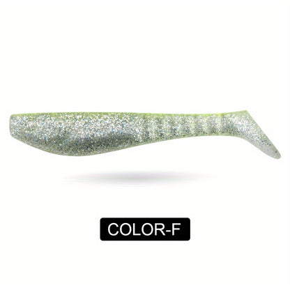 2pcs Large T-Tail Soft Lures 5.12inch/19G for Pike And Striped Bass, Shad Imitation Bait