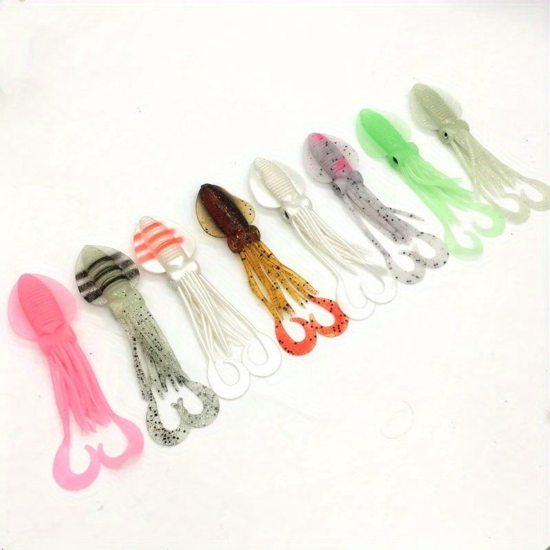3 Sizes (4.72inch/5.91inch/7.09inch) - Glow-in-the-Dark Colors (Green, Pink, Orange,) - Deep Sea Night Fishing Lure for, Freshwater & Saltwater - Ideal for Deep Sea,