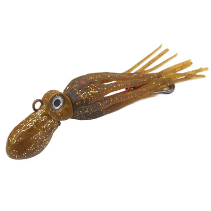 100g-450g Triple Size TPE Jig Bait - Deep Sea Giant Squid Lure with 2Treble Hooks, Realistic Fish Scale Detailing