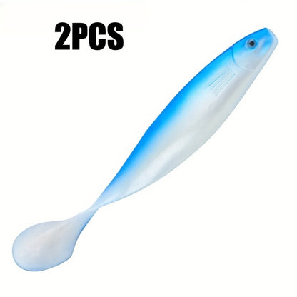 2pcs  Heavy-Weight T-Tail Swimbait - Mermaid Design Sinking Fishing Lure for Deep Sea, 70g