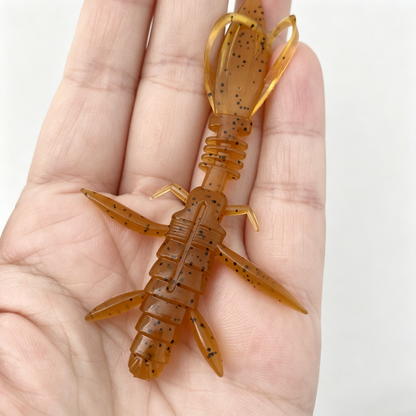 4PCS Soft Plastic Insect Lure, PVC Creature Bait with Segmented Body & Thin Forked Tail, Bass Trout Fishing Soft Lure