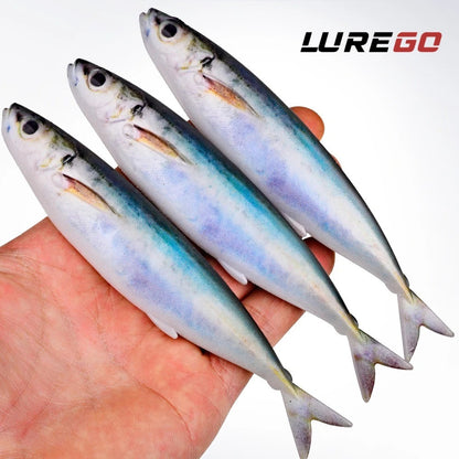 2/3PCS 3D Printed Sardine /Mackerel Lure 15cm, Soft Plastic Bait with Realistic Swimming Action