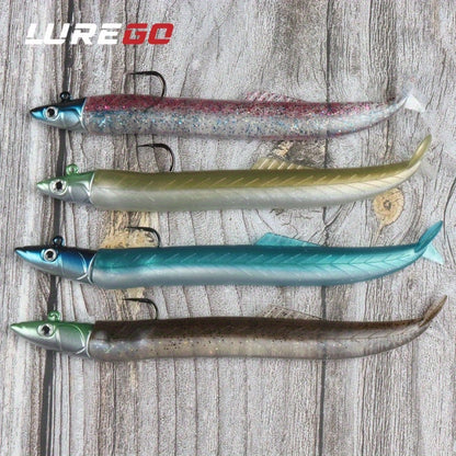 Blue 20g Jig Head + 3-Tail Swimbait Set | 115mm/ 6g Ultra-Realistic Lure | Casting Bottom Rig