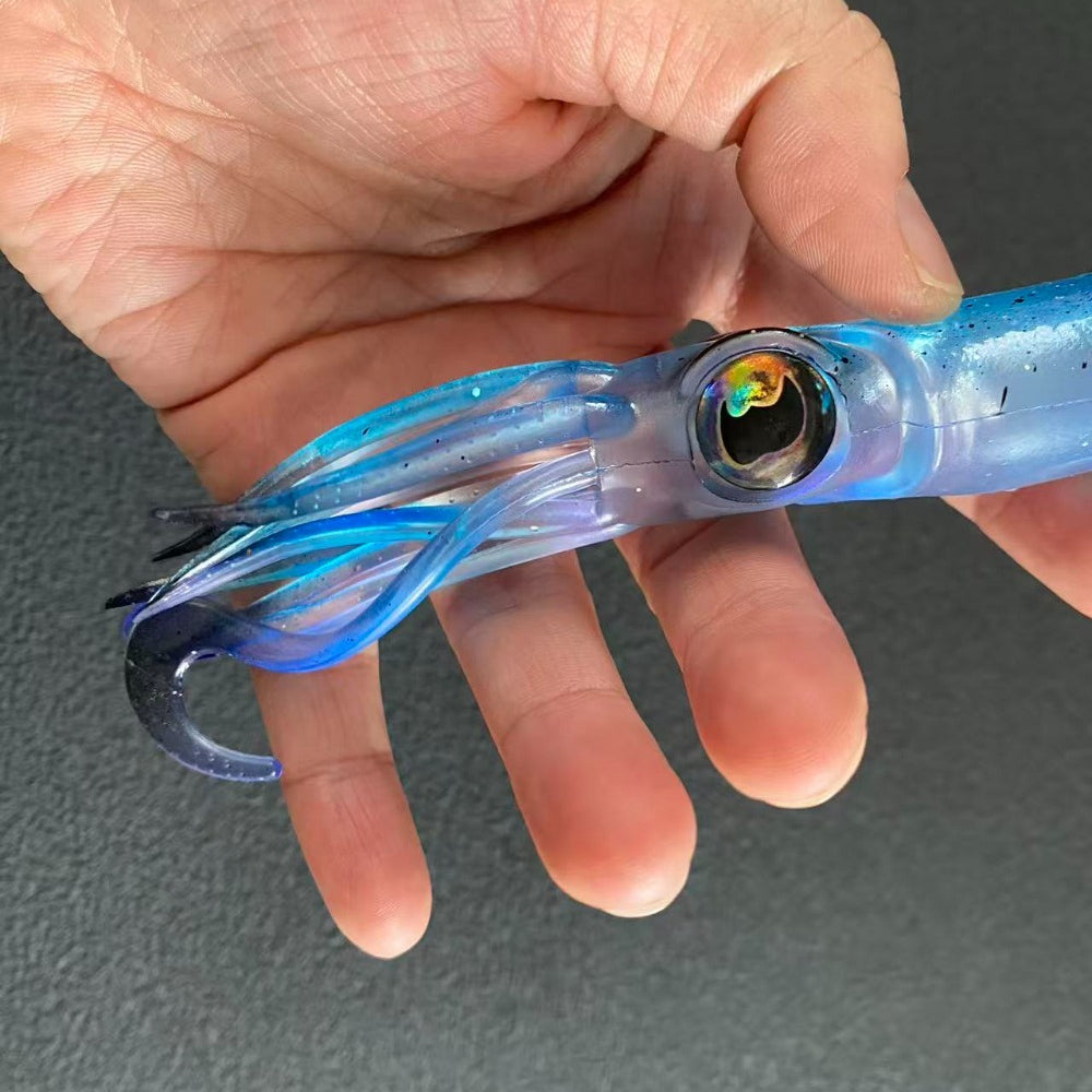 Replacement Squid Body – Glow-UV Soft Bait, Durable Silicone Body, Easy to Install NO JIG HEAD