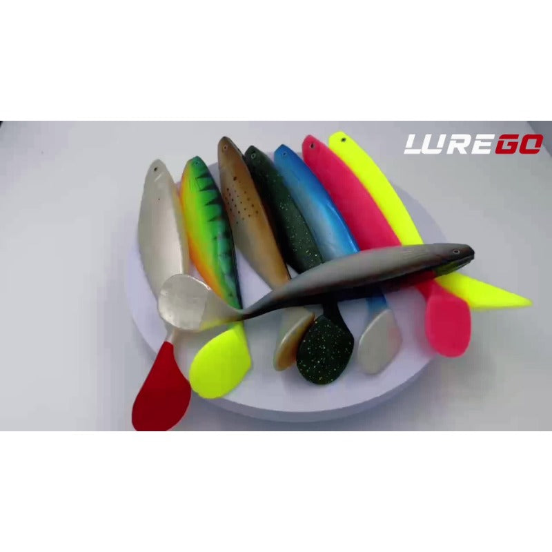 2pcs  Heavy-Weight T-Tail Swimbait - Mermaid Design Sinking Fishing Lure for Deep Sea, 70g