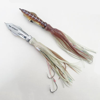 LUREGO Squid Skirt Lure Slow Jigging Octopus Shape Trolling Bait Lure Saltwater Deep Sea Fishing Octopus Jig