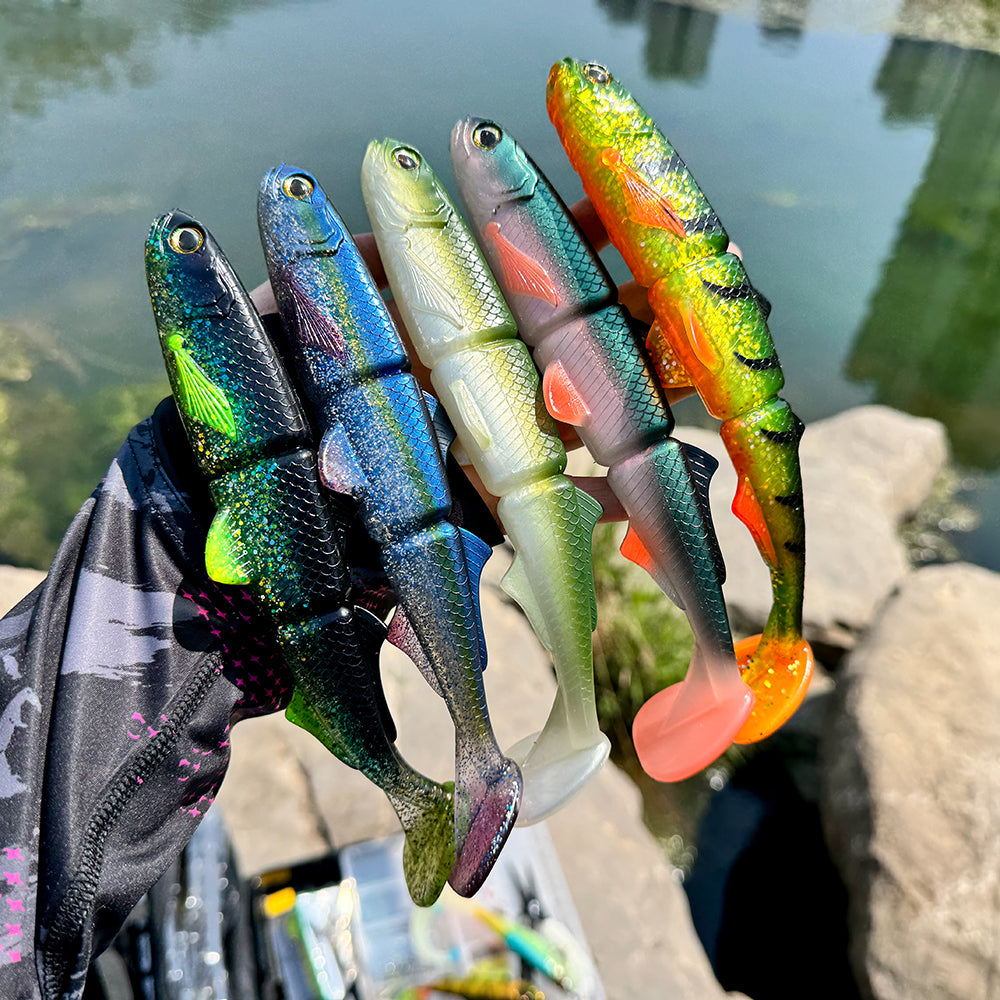 22cm /8.66inch Soft Fishing Lure, T-Tail Swinging Fish