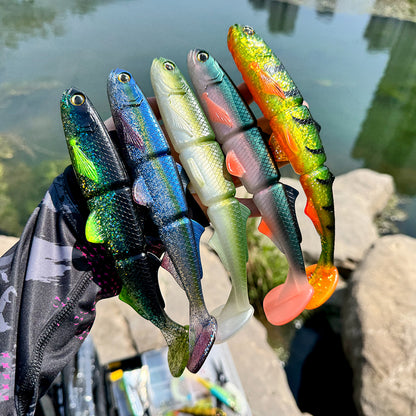 22cm /8.66inch Soft Fishing Lure, T-Tail Swinging Fish