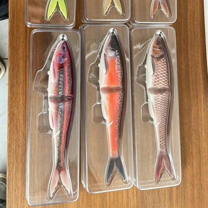 3D Printing Color Soft Bait 22cm Two-Part Fishing Lure with Dual Hooks