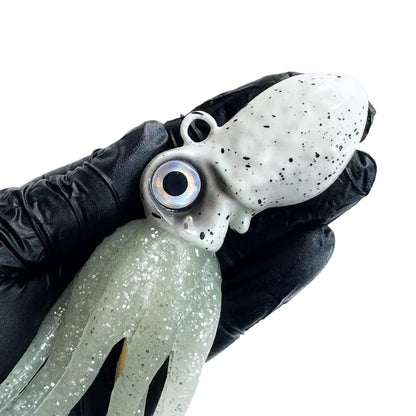 100g-450g Triple Size TPE Jig Bait - Deep Sea Giant Squid Lure with 2Treble Hooks, Realistic Fish Scale Detailing