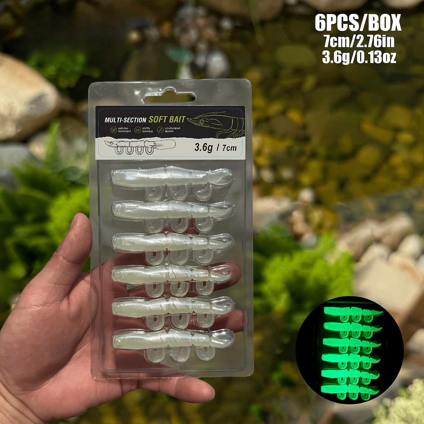 5/6PCS Soft Worm Shrimp Fishing Lure 70mm/100mm Artificial Baits Bass Silicone Fishing Lure