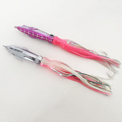 LUREGO Squid Skirt Lure Slow Jigging Octopus Shape Trolling Bait Lure Saltwater Deep Sea Fishing Octopus Jig