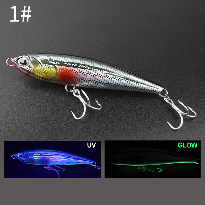 160mm/70g 3D Print Sinking Hard Fishing Lure, Yozuri Style Musky Crankbait Pencil Bait With Treble Hooks