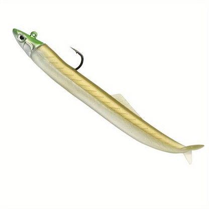 Blue 20g Jig Head + 3-Tail Swimbait Set | 115mm/ 6g Ultra-Realistic Lure | Casting Bottom Rig