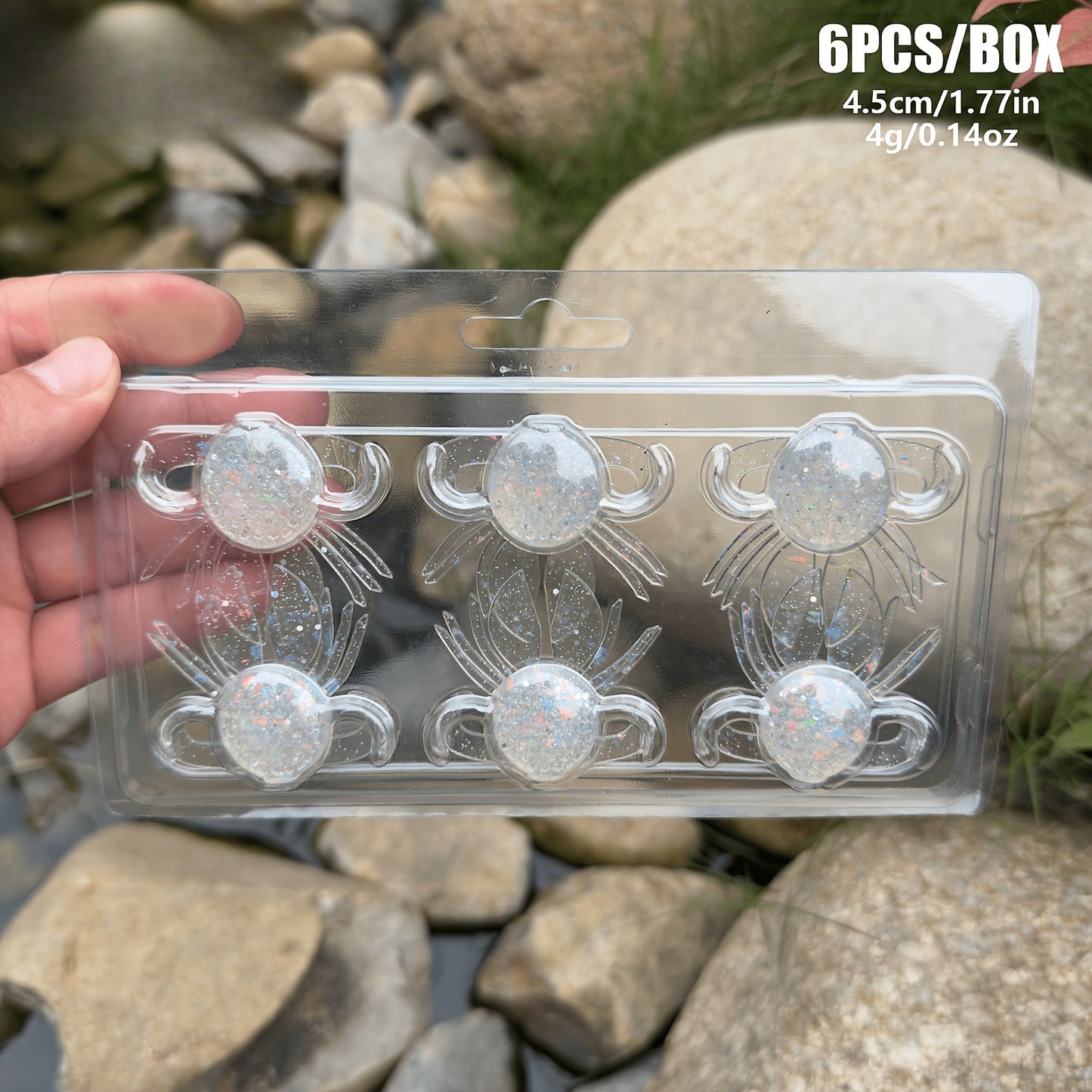 6pcs Set of Crab-shaped Simulated Soft Lure Fishing Bait