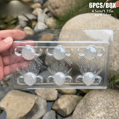 6pcs Set of Crab-shaped Simulated Soft Lure Fishing Bait