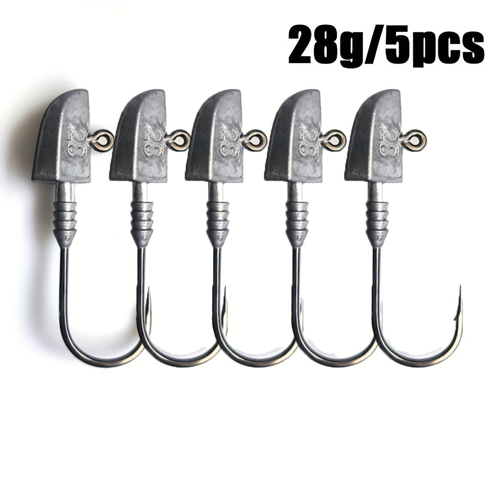 14g-56g BKK Fishing Hook BKK Professional Grade 14g28g42g56g Anti-Slip Lead Head Fishing Hook 7/0