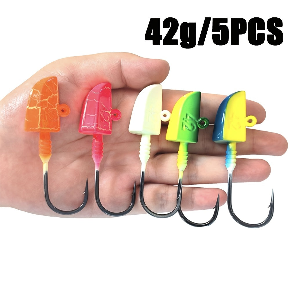 [14g-56g BKK Fishing Hook] BKK Professional Grade 14g28g42g56g Anti-Slip Lead Head Fishing Hook 7/0