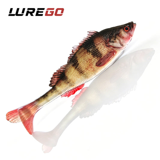 4PCS 3D Printed T-Tail Soft Bait with Realistic Scales, 9cm Slow-Sinking Swimbait