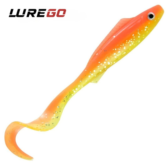 5PCS  3D Curl Grub Soft Lure | 9.4cm 4.1g Bionic Design with Two-Tone Eyes