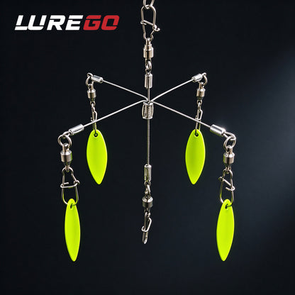 LUREGO Micro Alabama Rig 5g/6.5cm – Willow Blade Bass Lure for Weedy Cover