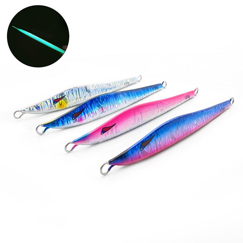 60g80g100g120g Slow Pitch Jig Pesca Sinking Glow Jig