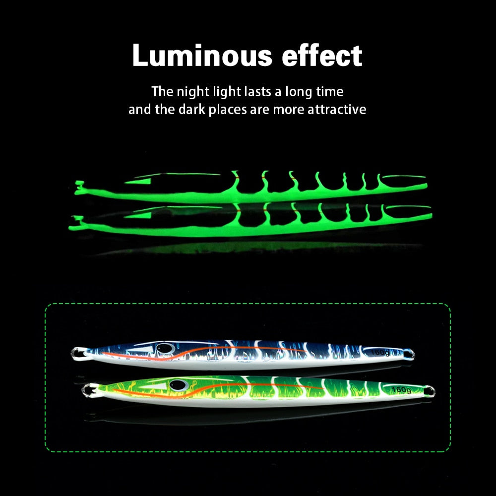 160g 200g UV Luminous Japan Jigging Lure